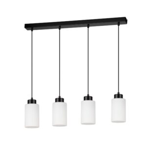 Bosco Lampa Wisząca 4xE27 Max.60W Czarny/Biały Topeshop