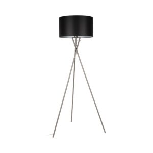 Hugo Lampa Podłogowa 1xE27 Max.40W Satyna/Transparentny/Czarny Topeshop